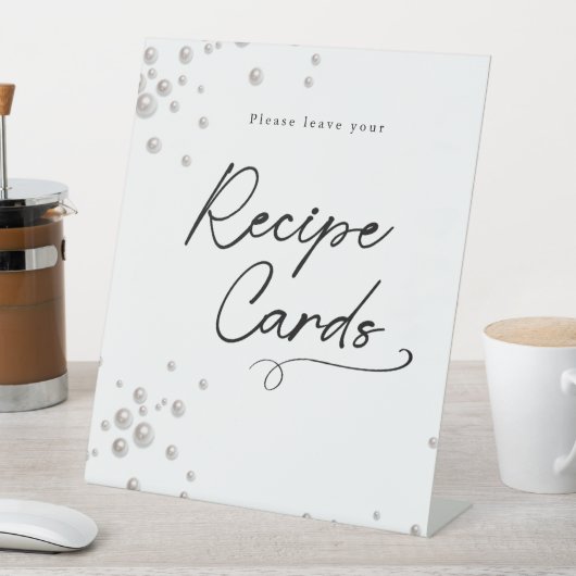 真珠とプロセッコミニマルモダンブライダルシャワー 台座サイン (インサイチュ)