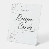 真珠とプロセッコミニマルモダンブライダルシャワー 台座サイン (正面)