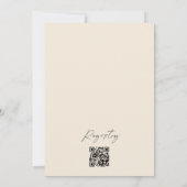 真珠とプロセッコミニマルモダンブライダルシャワー 招待状 (裏面)