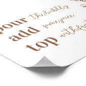 真珠とプロセッコ応援の愛ブライダルシャワー ポスター (角)