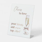 真珠とプロセッコ応援の愛ブライダルシャワー 台座サイン (正面)