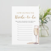 真珠とプロセッコ新婦の年齢ゲーム 招待状 (スタンド正面)
