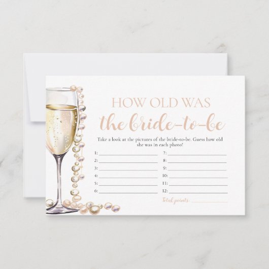 真珠とプロセッコ新婦の試合は何歳だった 招待状 (正面)