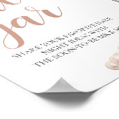 真珠とプロセッコ日付夜アイディア日付jarサイン ポスター (角)