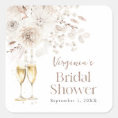 真珠とプロセッコ スクエアシール (正面)