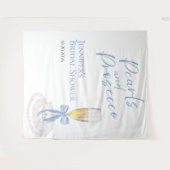 真珠とプロセッコ | ブライダルシャワーの背景 タペストリー (正面(横))