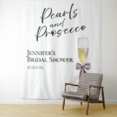真珠とプロセッコ | ブライダルシャワーの背景 タペストリー (インサイチュ)