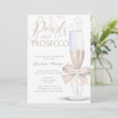 真珠とプロセッコ,ブライダルシャワー,プロセッコ真珠 招待状 (スタンド正面)