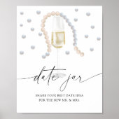 真珠とプロセッコ – 日付の夜のアイディア ポスター (正面)