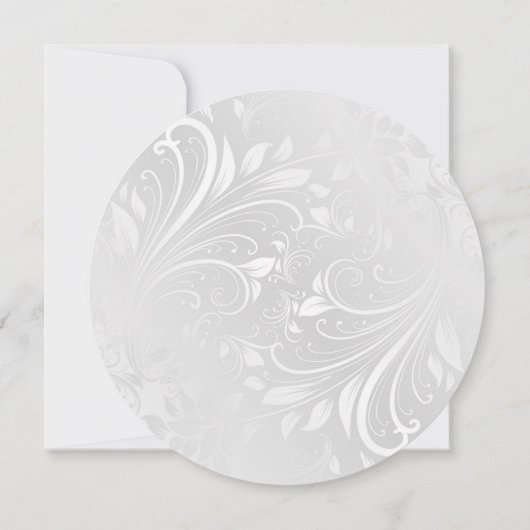 真珠とレースの円 招待状 (裏面)