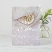 真珠とレース結婚の 招待状 (スタンド正面)