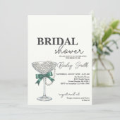 真珠と弓ブライダルシャワーの招待状 招待状 (スタンド正面)