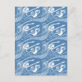 真珠と海馬を持つ人魚 ポストカード (正面)