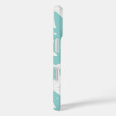 真珠と白いリボンのコケット ブルー Case-Mate iPhoneケース (裏面 / 右)