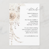 真珠と白のフローラ詳細エンクロージャカード エンクロージャーカード (正面)