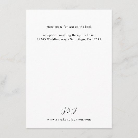 真珠と白のフローラ詳細エンクロージャカード エンクロージャーカード (裏面)