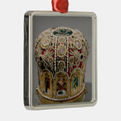 真珠と置かれ、大切な留め釘王冠 メタルオーナメント (右)