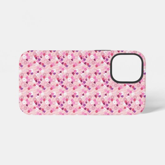 真珠と花とピンク iPhoneケース (裏面横)