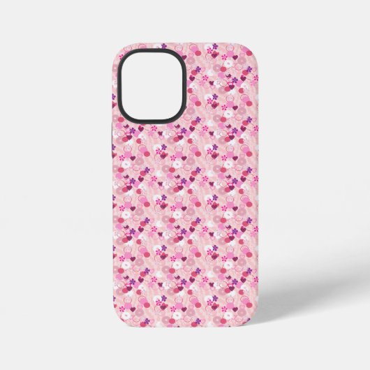 真珠と花とピンク iPhoneケース (裏面)