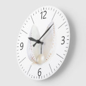 真珠と貝殻 ラージ壁時計 (傾斜)