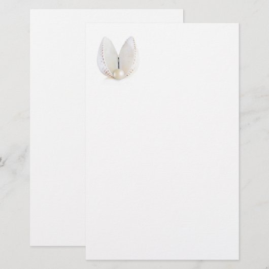 真珠と貝殻 便箋 (正面/裏面)