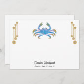 真珠と金ゴールドの宝石癌〔占星術の〕十二宮図標識 ノートカード (正面/裏面)