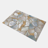 真珠と金ゴールド抽象芸術 ドアマット (アングル)