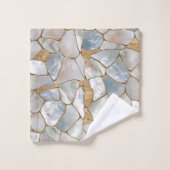 真珠と金ゴールド抽象芸術 バスタオルセット (ウォッシュタオル)