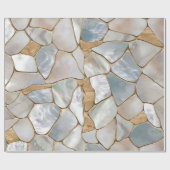 真珠と金ゴールド抽象芸術 ラッピングペーパー (フラット)