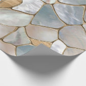 真珠と金ゴールド抽象芸術 ラッピングペーパー (角)