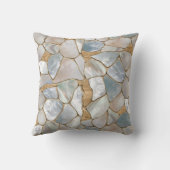 真珠と金ゴールド細胞の抽象芸術の母 クッション (裏面)