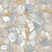 真珠と金ゴールド細胞の抽象芸術の母 シール (正面)