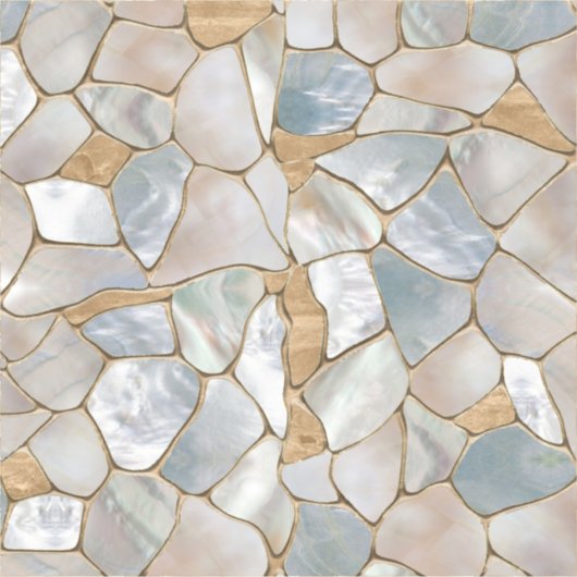 真珠と金ゴールド細胞の抽象芸術の母 シール (正面)