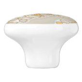 真珠と金ゴールド細胞の抽象芸術の母 セラミックノブ (側面)