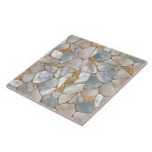 真珠と金ゴールド細胞の抽象芸術の母 タイル (側面)