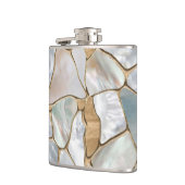 真珠と金ゴールド細胞の抽象芸術の母 フラスク (左)