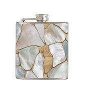 真珠と金ゴールド細胞の抽象芸術の母 フラスク (正面)