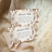 真珠と雪片の赤ちゃんシャワーベビー エンクロージャーカード