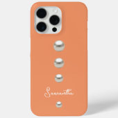 真珠のあるオレンジ Case-Mate iPhoneケース (裏面)