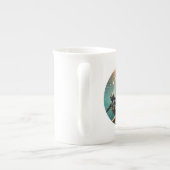 真珠のためのスティームパンクダイバーズダイビング ボーンチャイナマグカップ (裏面)