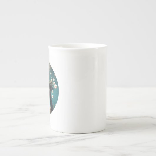 真珠のためのスティームパンクダイバーズダイビング ボーンチャイナマグカップ (正面)