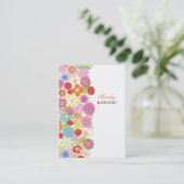 真珠のぽっちゃりした花の女性プロフィールの名刺 名刺 (スタンド正面)