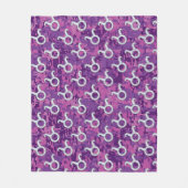 真珠のようなトーラスのシンボルの母デジタル迷彩柄 フリースブランケット (正面)