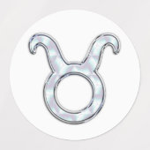 真珠のようなトーラスのシンボルの母デジタル迷彩柄 ラベル (デザイン1)