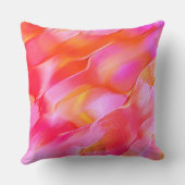 真珠のようなピンクとオレンジの磨かれた岩 クッション (裏面)