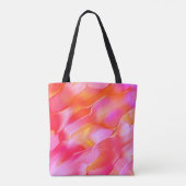 真珠のようなピンクとオレンジの磨かれた岩 トートバッグ (裏面)