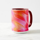 真珠のようなピンクとオレンジの磨かれた岩 マグカップ (正面右)