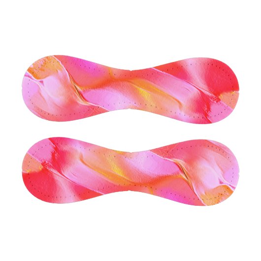 真珠のようなピンクとオレンジの磨かれた岩 野球ボール (パネル)