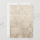 真珠のような珊瑚のアイボリーおよび金ゴールドの花の結婚式 招待状 (裏面)