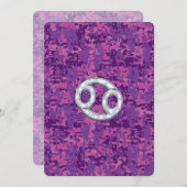 真珠のような癌の〔占星術の〕十二宮図サインオンデジタル迷彩柄 (正面/裏面)